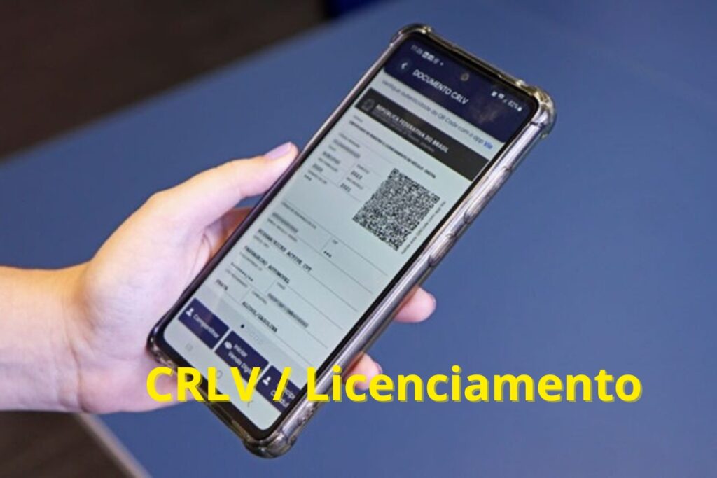 CRLV digital em smartphone.