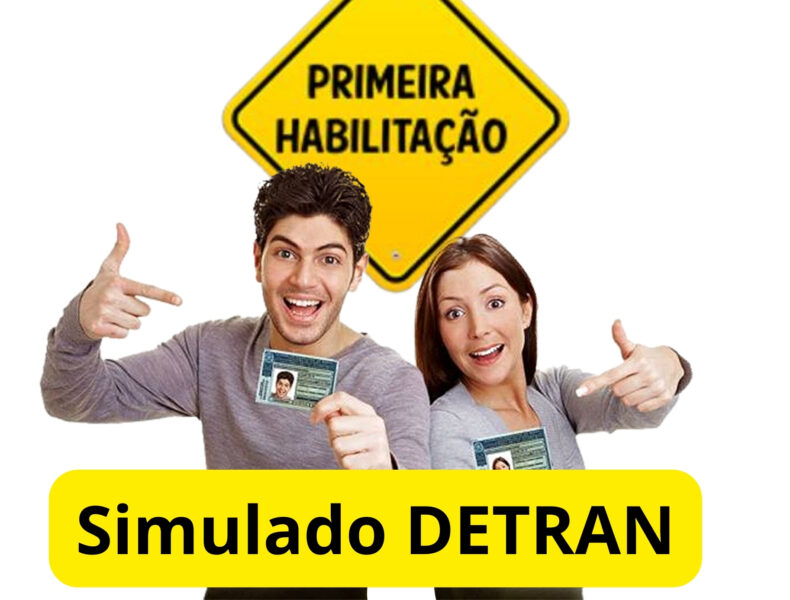 Casal comemora aprovação em simulado DETRAN.