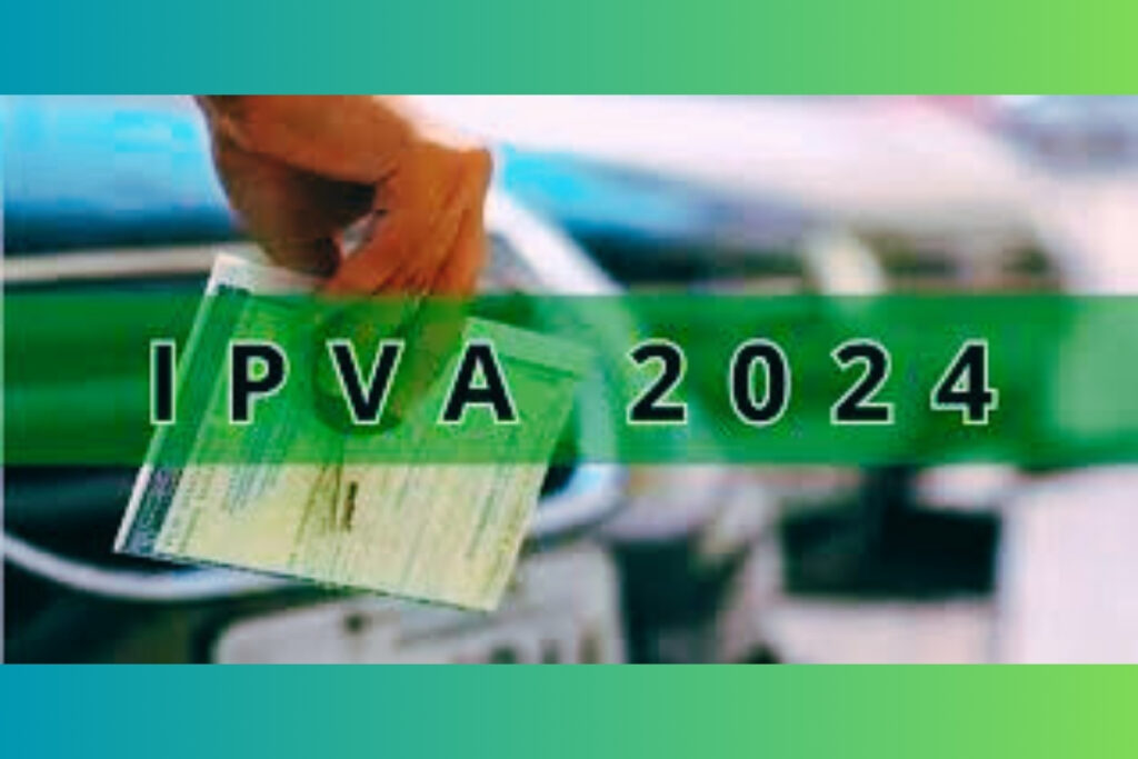 Boleto de IPVA 2024 sendo pago.