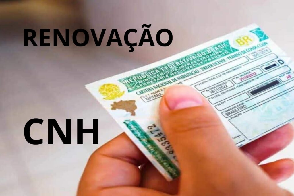 Mão segurando Carteira Nacional de Habilitação, CNH Brasil.